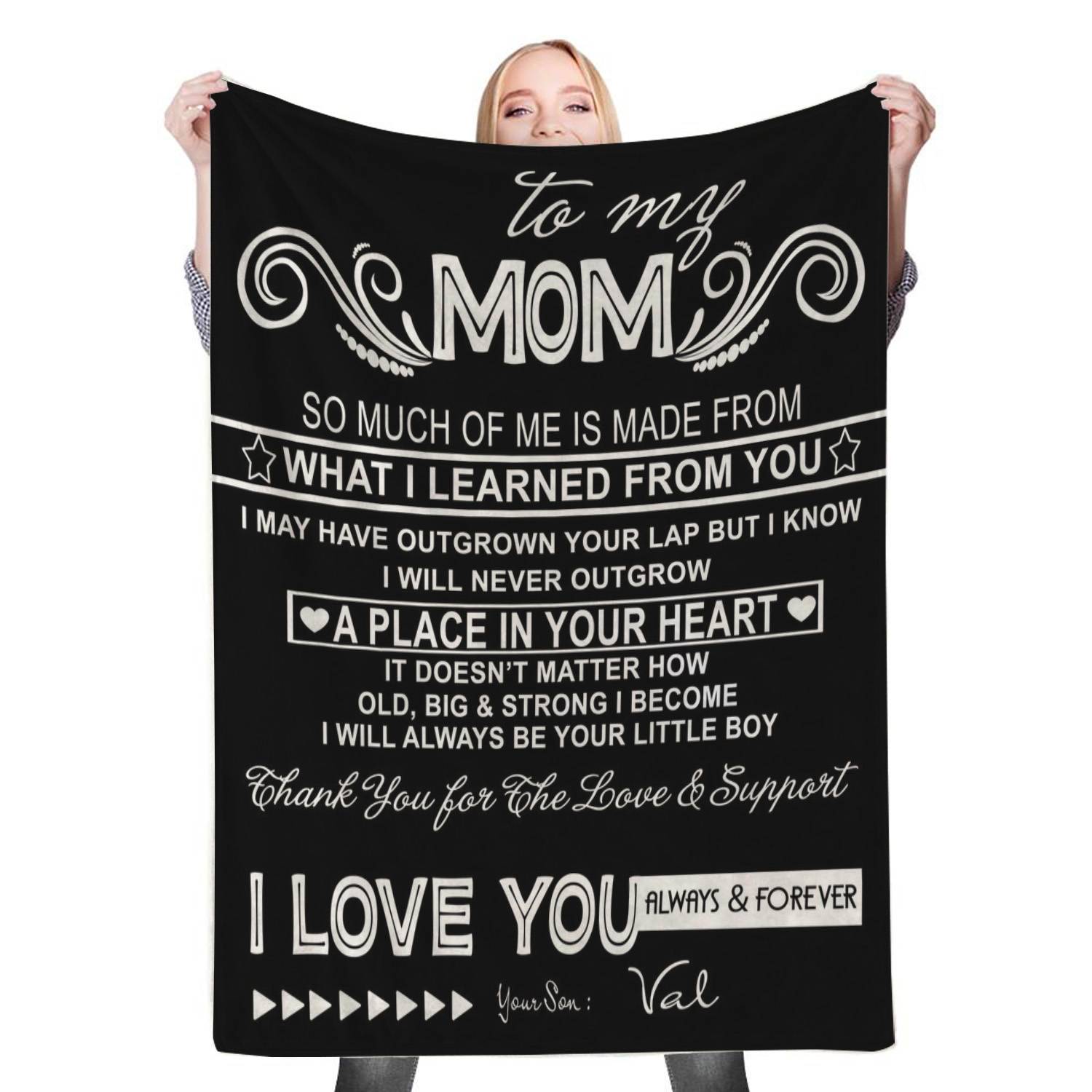 To My Mom Fleece Throw Blanket Meaningful Gift For My Loving Mom Dad Christmas