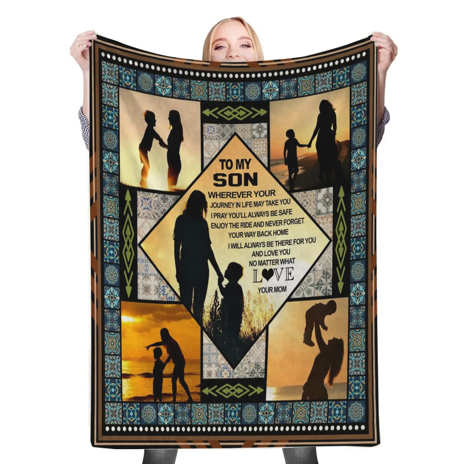 To My Son Fleece Throw Blanket Meaningful Gift For Son Halloween Christmas Daughter