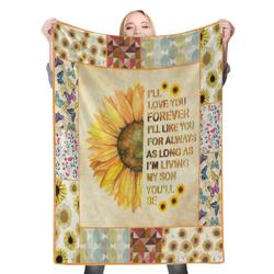To My Son Fleece Throw Blanket Meaningful Gift For Halloween Christmas Son Daughter