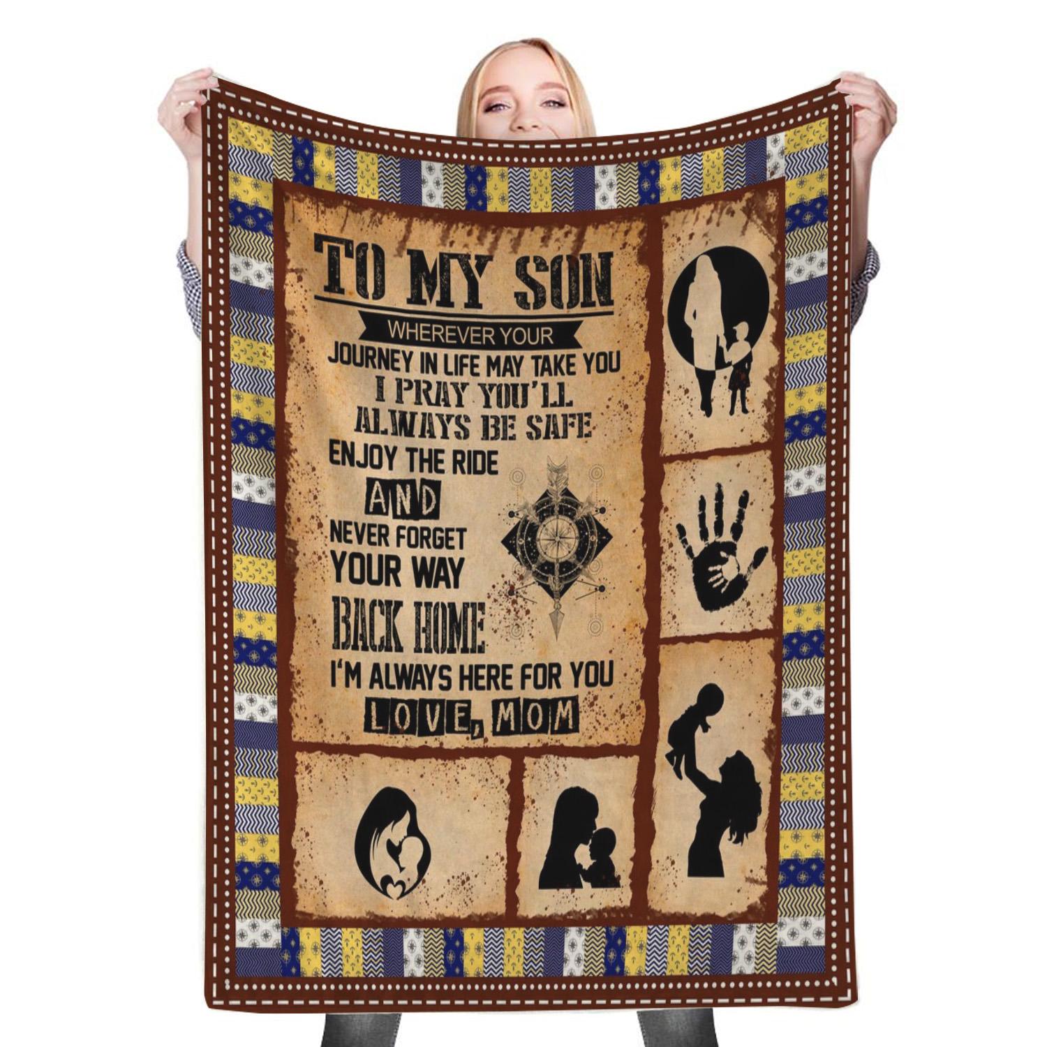 To My Son Daughter Fleece Throw Blanket Meaningful Gift For Halloween Christmas