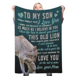 To My Son Fleece Throw Blanket Meaningful Gift For Son Daughter Christmas