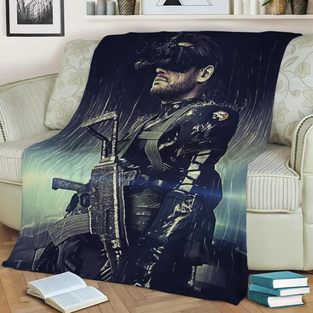 Metal Gear Solid Fleece Throw Blanket Meaningful Gift For Halloween Christmas
