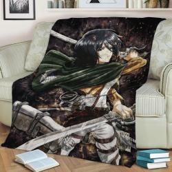 Attack On Titan Fleece Throw Blanket Meaningful Gift For Halloween Christmas