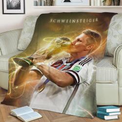 Bastian Schweinsteiger Fleece Throw Blanket Meaningful Gift For Halloween Christmas