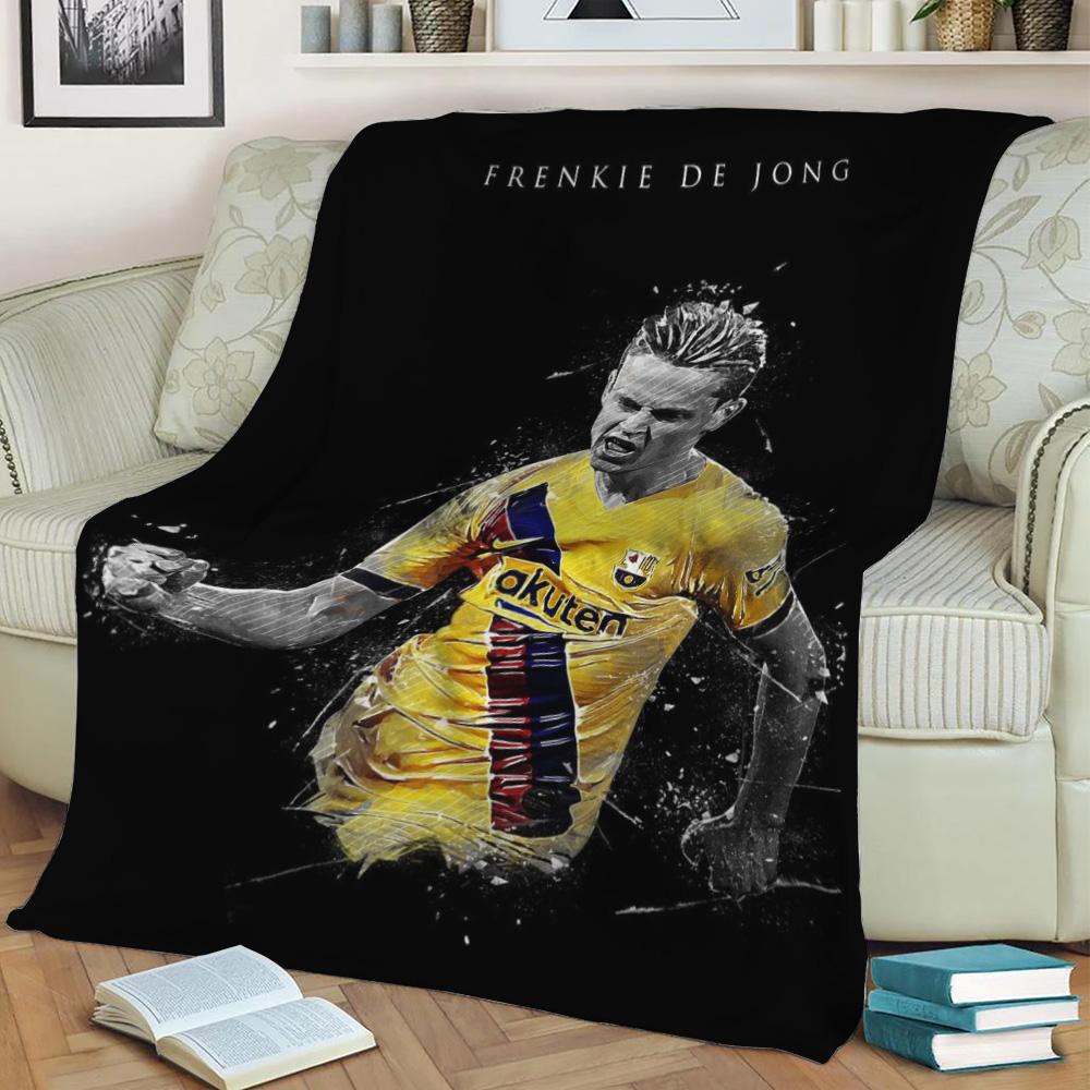 Frenkie De Jong Fleece Throw Blanket Meaningful Gift For Halloween Christmas