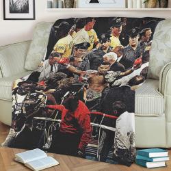Mike Tyson Fleece Throw Blanket Meaningful Gift For Halloween Christmas