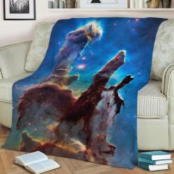 Eagle Nebula Fleece Throw Blanket Meaningful Gift For Halloween Christmas