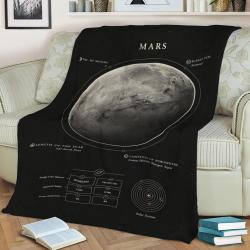 Mars Fleece Throw Blanket Meaningful Gift For Halloween Christmas