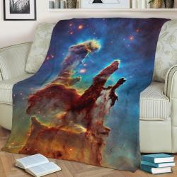 Pillars Of Creation Fleece Throw Blanket Meaningful Gift For Halloween Christmas