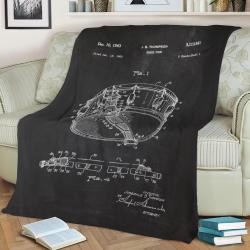 1962 Snare Drum-Patent Draw Fleece Throw Blanket Meaningful Gift For Halloween Christmas