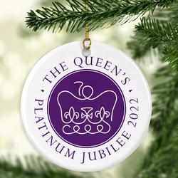 2022 The Queen s Platinum Jubilee Emblem Queen Elizabeth II Christmas Ornament Perfect And Unique Gifts For Family On Christmas