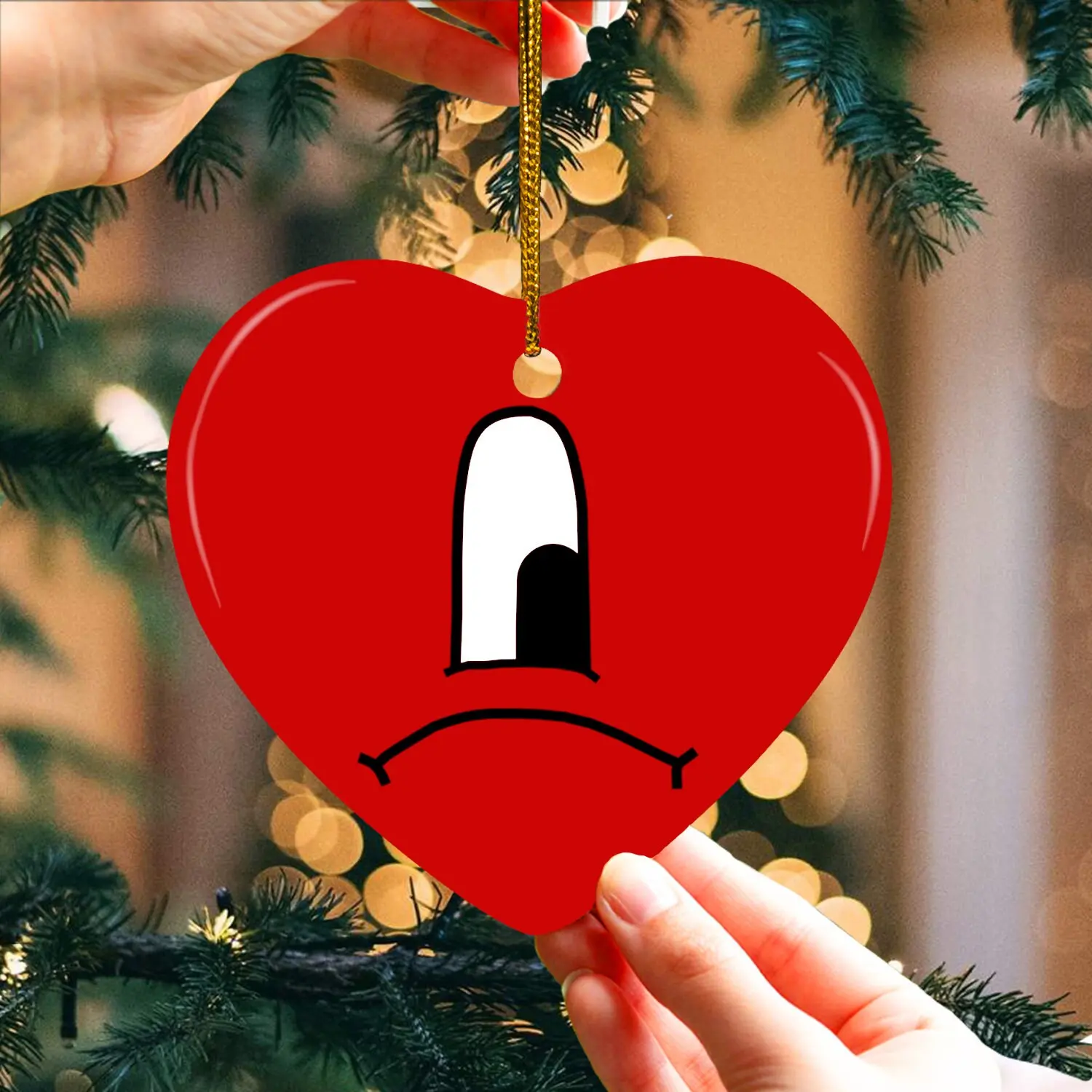 Heart Un Verano Sin Ti Bad Bunny Ornament Decoration Perfect And Unique Gifts For Family On Christmas