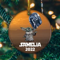 Movie Music Baby Yoda Ornament Perfect And Unique Gifts For Family On Christmas Holiday Birthday