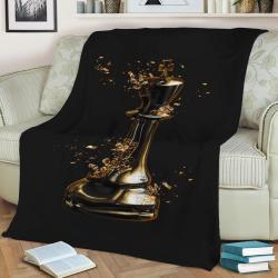 3D Broken King Fleece Throw Blanket Meaningful Gift For Halloween Christmas