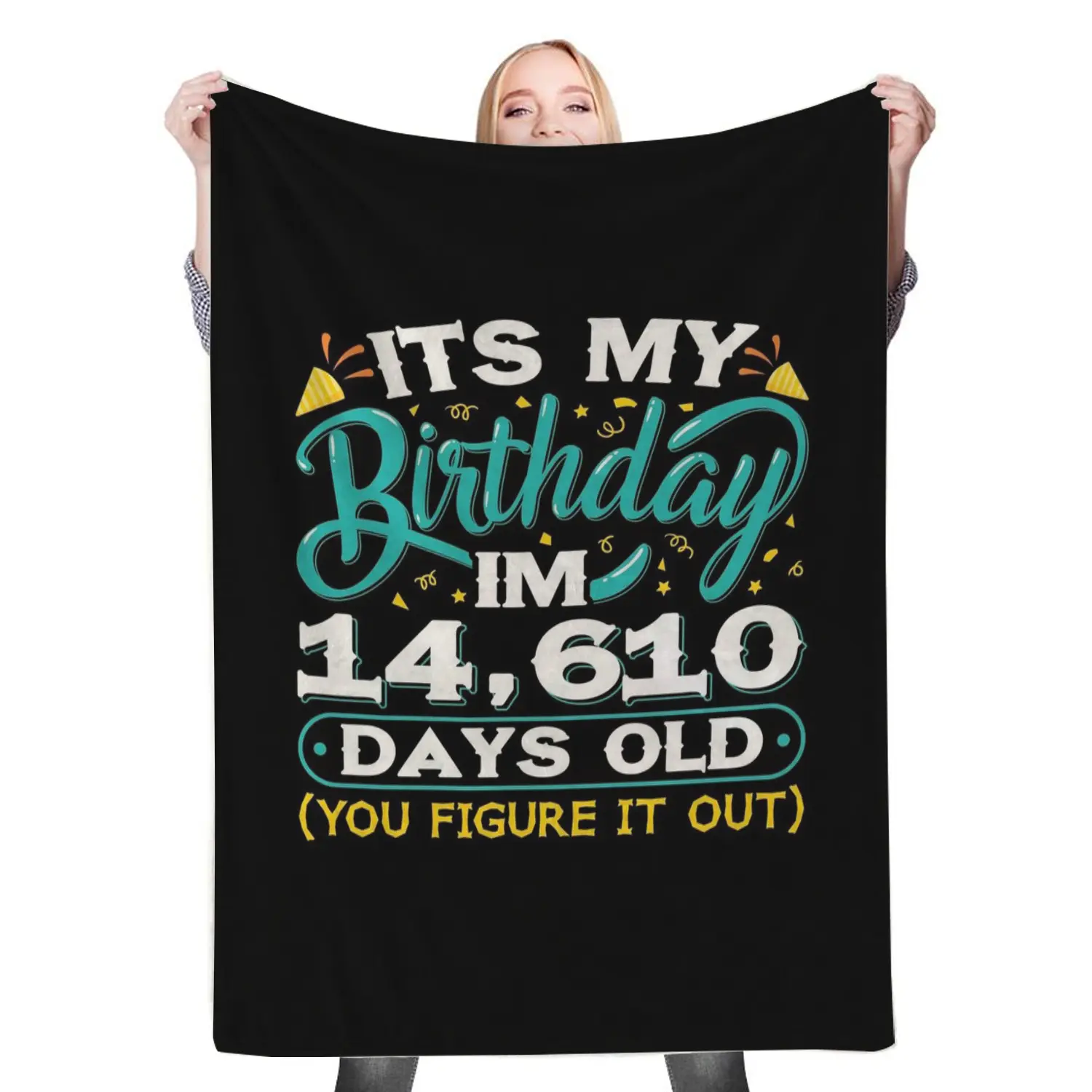 40Th Birthday Idea Funny Fleece Throw Blanket Meaningful Gift For Halloween Christmas