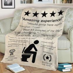 5 Star Bathroom Craft Fleece Throw Blanket Meaningful Gift For Halloween Christmas