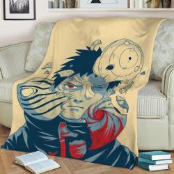 Obito Uchiha Fleece Throw Blanket Meaningful Gift For Halloween Christmas