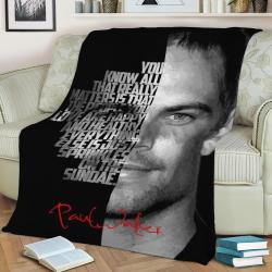 Paul Walker Fleece Throw Blanket Meaningful Gift For Halloween Christmas