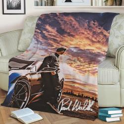 Paul Walker Fleece Throw Blanket Meaningful Gift For Halloween Christmas