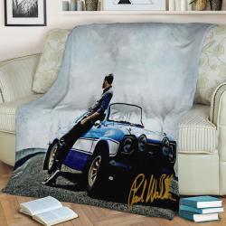 Paul Walker Fleece Throw Blanket Meaningful Gift For Halloween Christmas