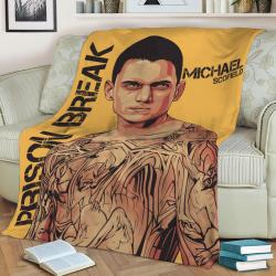 Prison Break Michael Fleece Throw Blanket Meaningful Gift For Halloween Christmas