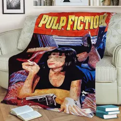 Pulp Fiction Fleece Throw Blanket Meaningful Gift For Halloween Christmas