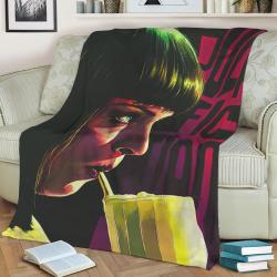 Pulp Fiction Fleece Throw Blanket Meaningful Gift For Halloween Christmas