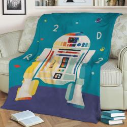 R2D2 Fleece Throw Blanket Meaningful Gift For Halloween Christmas