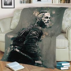 Ragnar Lothbrok Fleece Throw Blanket Meaningful Gift For Halloween Christmas