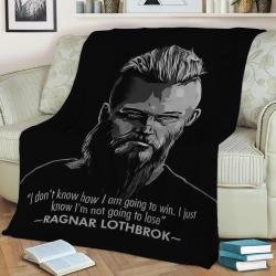 Ragnar Lothbrok Fleece Throw Blanket Meaningful Gift For Halloween Christmas