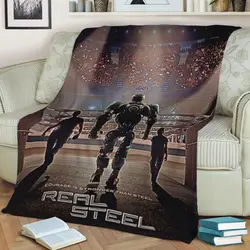 Real Steel Fleece Throw Blanket Meaningful Gift For Halloween Christmas