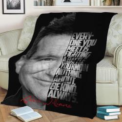Robin Williams Fleece Throw Blanket Meaningful Gift For Halloween Christmas