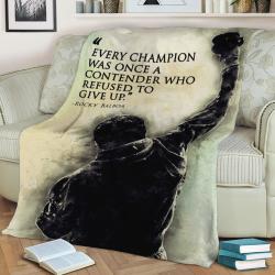 Rocky Balboa Quotes Fleece Throw Blanket Meaningful Gift For Halloween Christmas
