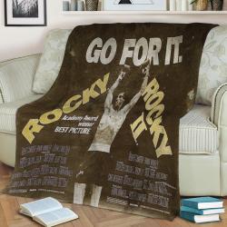 Rocky Movie Poster Fleece Throw Blanket Meaningful Gift For Halloween Christmas