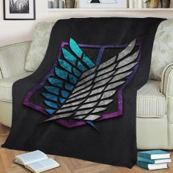 Attack On Titan Fleece Throw Blanket Meaningful Gift For Halloween Christmas