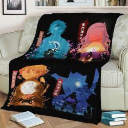 Demon Slayer Fleece Throw Blanket Meaningful Gift For Halloween Christmas