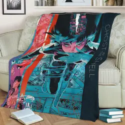 Ghost In The Shell Fleece Throw Blanket Meaningful Gift For Halloween Christmas
