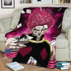 Hisoka Fleece Throw Blanket Meaningful Gift For Halloween Christmas