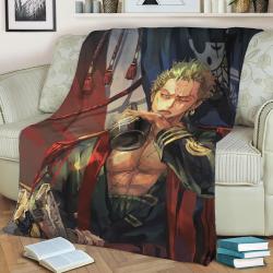 Roronoa Zoro Fleece Throw Blanket Meaningful Gift For Halloween Christmas