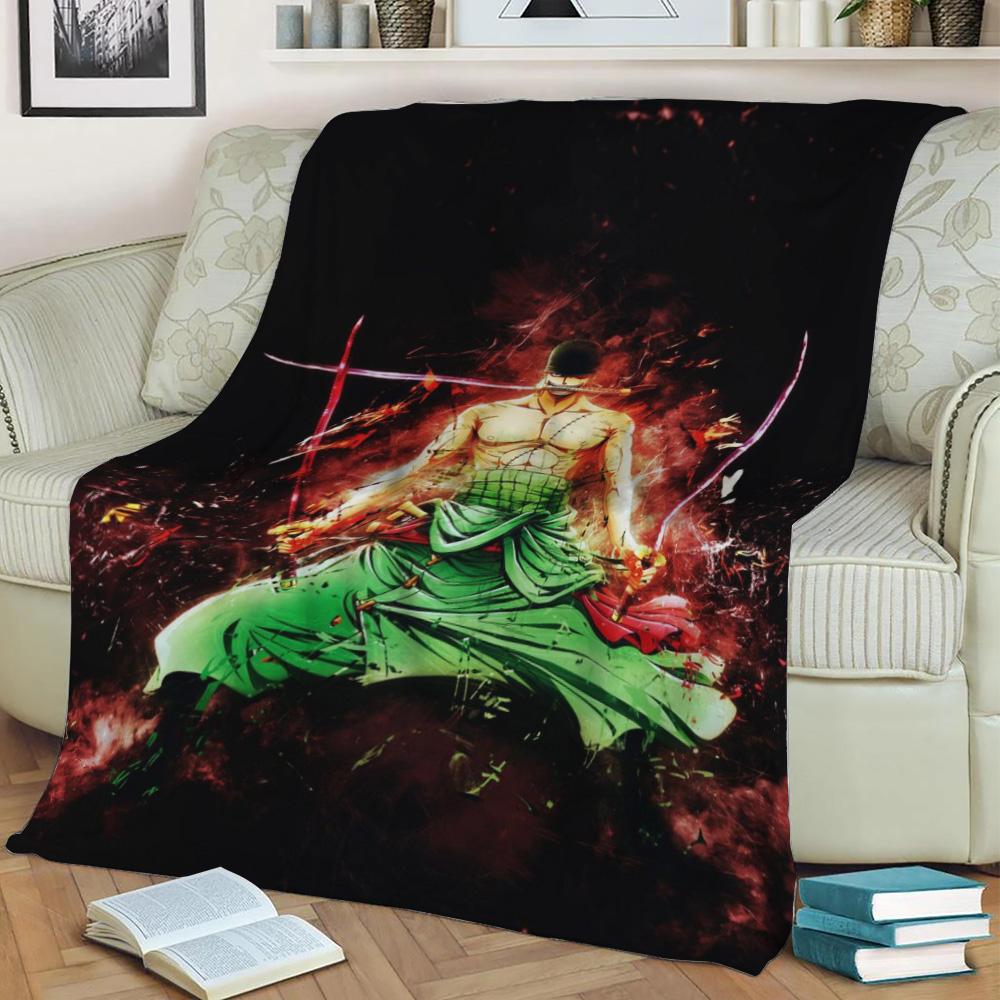 Roronoa Zoro One Piece Fleece Throw Blanket Meaningful Gift For Halloween Christmas