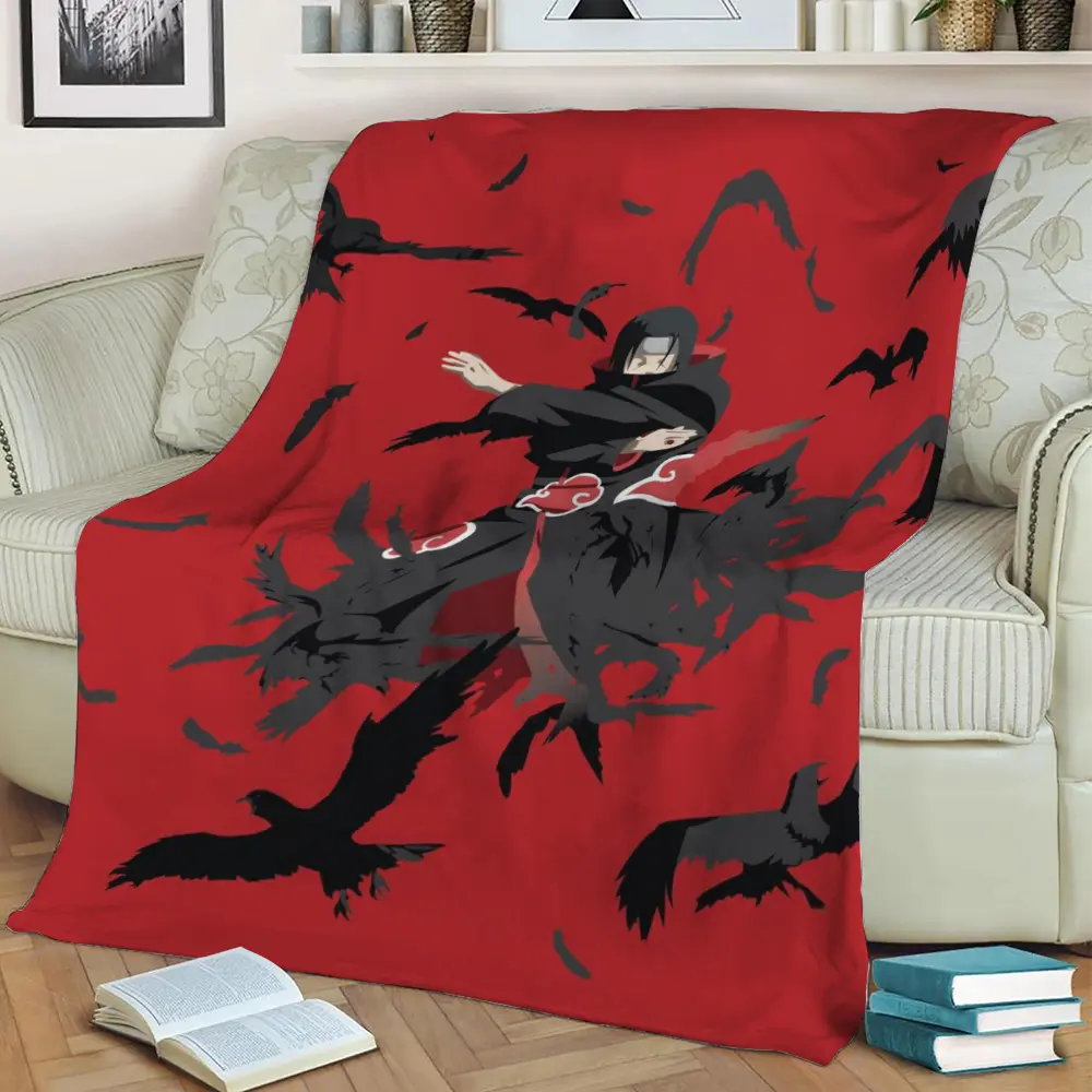 Uchiha Itachi Fleece Throw Blanket Meaningful Gift For Halloween Christmas