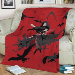 Uchiha Itachi Fleece Throw Blanket Meaningful Gift For Halloween Christmas