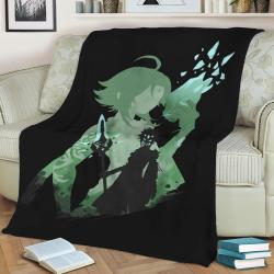 Xiao Genshin Impact Fleece Throw Blanket Meaningful Gift For Halloween Christmas