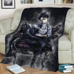 Levi Ackerman Fleece Throw Blanket Meaningful Gift For Halloween Christmas