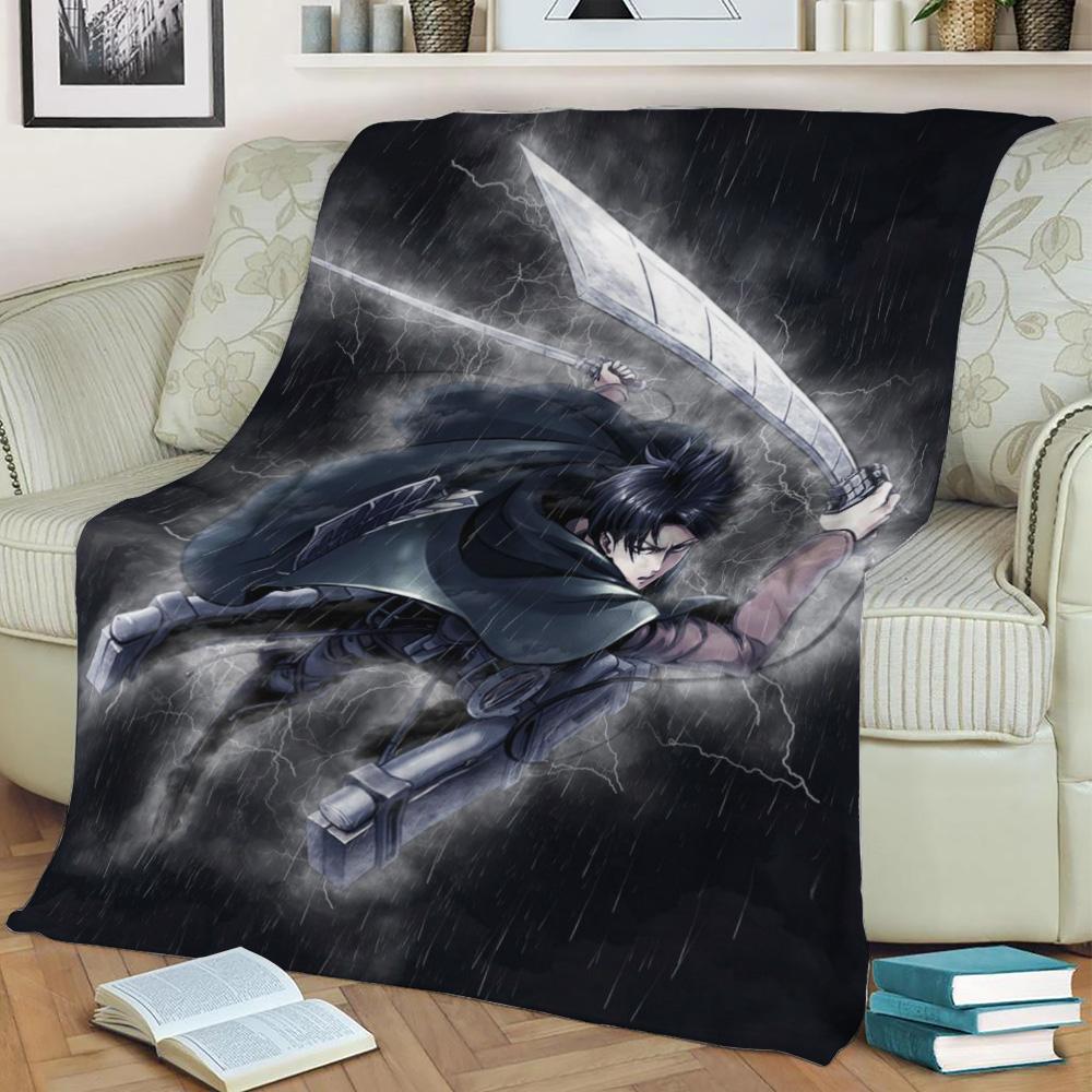 Levi Ackerman Fleece Throw Blanket Meaningful Gift For Halloween Christmas