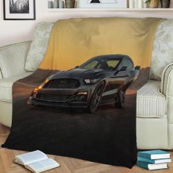 Mustang Fleece Throw Blanket Meaningful Gift For Halloween Christmas