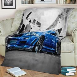 Nissan Skyline Gtr R34 Fleece Throw Blanket Meaningful Gift For Halloween Christmas