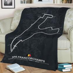 Spa Francorchamps Fleece Throw Blanket Meaningful Gift For Halloween Christmas