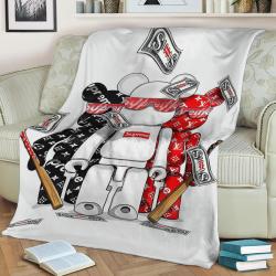 Bearbrick Fleece Throw Blanket Meaningful Gift For Halloween Christmas