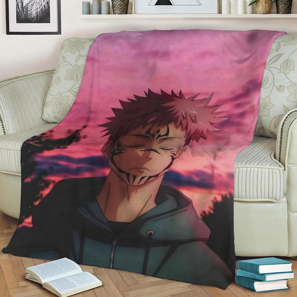Jujutsu Kaisen Fleece Throw Blanket Meaningful Gift For Halloween Christmas